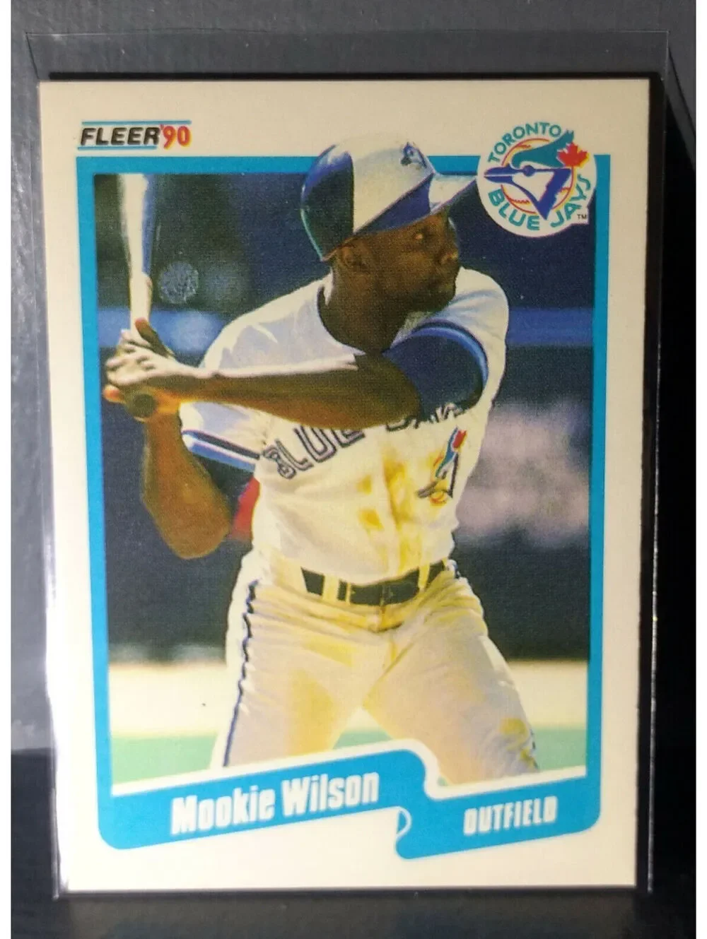 1990 Mookie Wilson Fleer Baseball Card #99